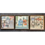 Three Framed Henry Dieckmann Prints.