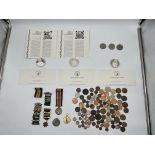 Collection of Coins to include Three Silver The 10