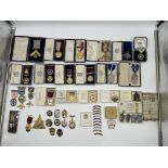 Large Collection of Masonic Jewels to include 9ct