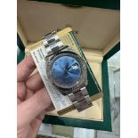 2010 Rolex Datejust II 41mm Azzurro dial with box