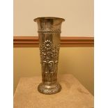 Tall Hallmarked Silver Vase. Total weight 351gr.