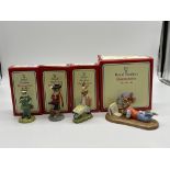 Four Boxed Royal Doulton Bunnykins Figurines to in