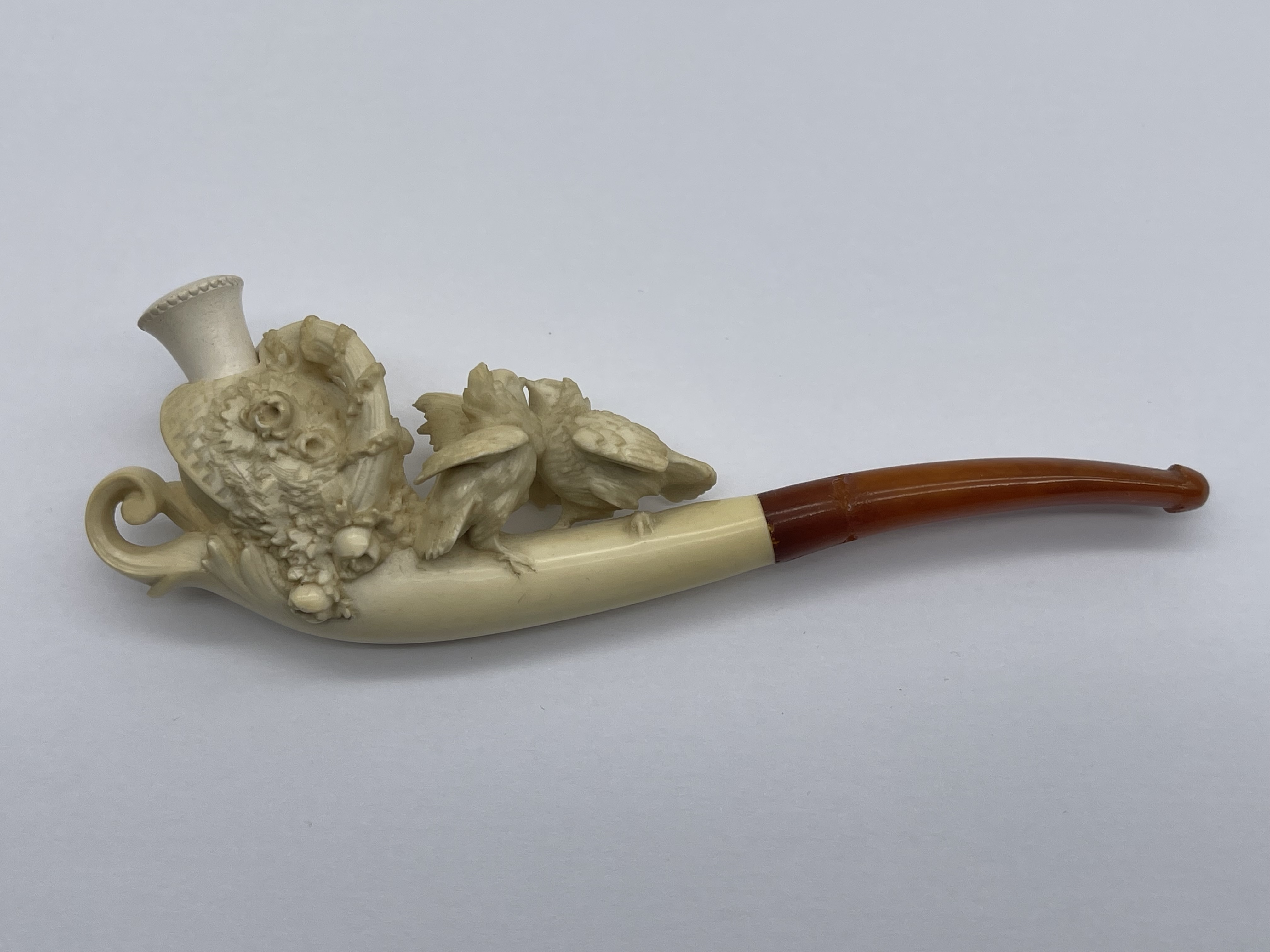 Cased, Beautifully Carved Meerschaum Pipe by S.W. - Image 2 of 12