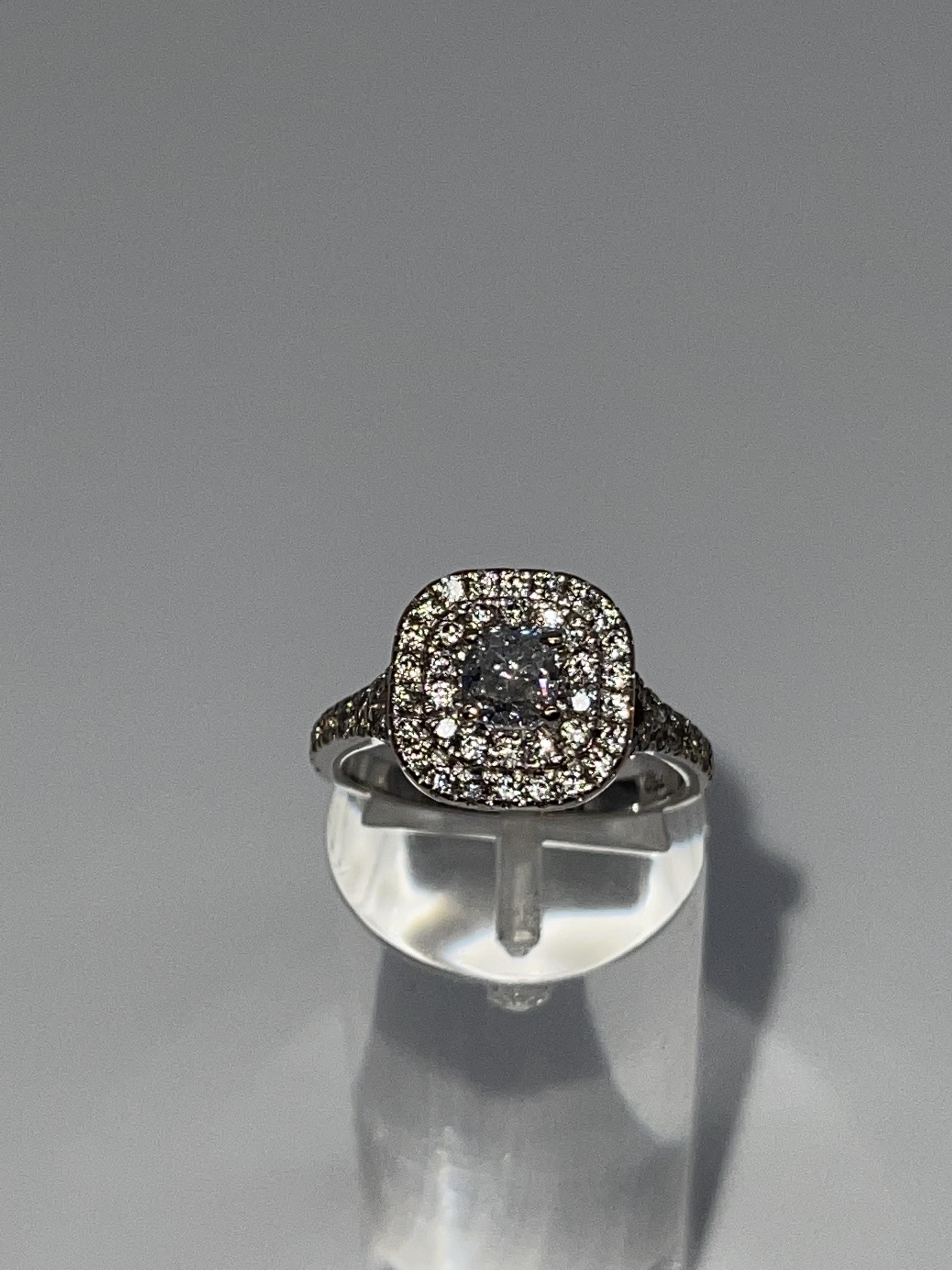 18ct White Gold 1.30ct Anastasia Halo Engagement Ring G/VS1 Lab Diamond - Image 11 of 17