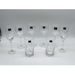 Eight Royal Doulton 24% Lead Crystal Glasses.