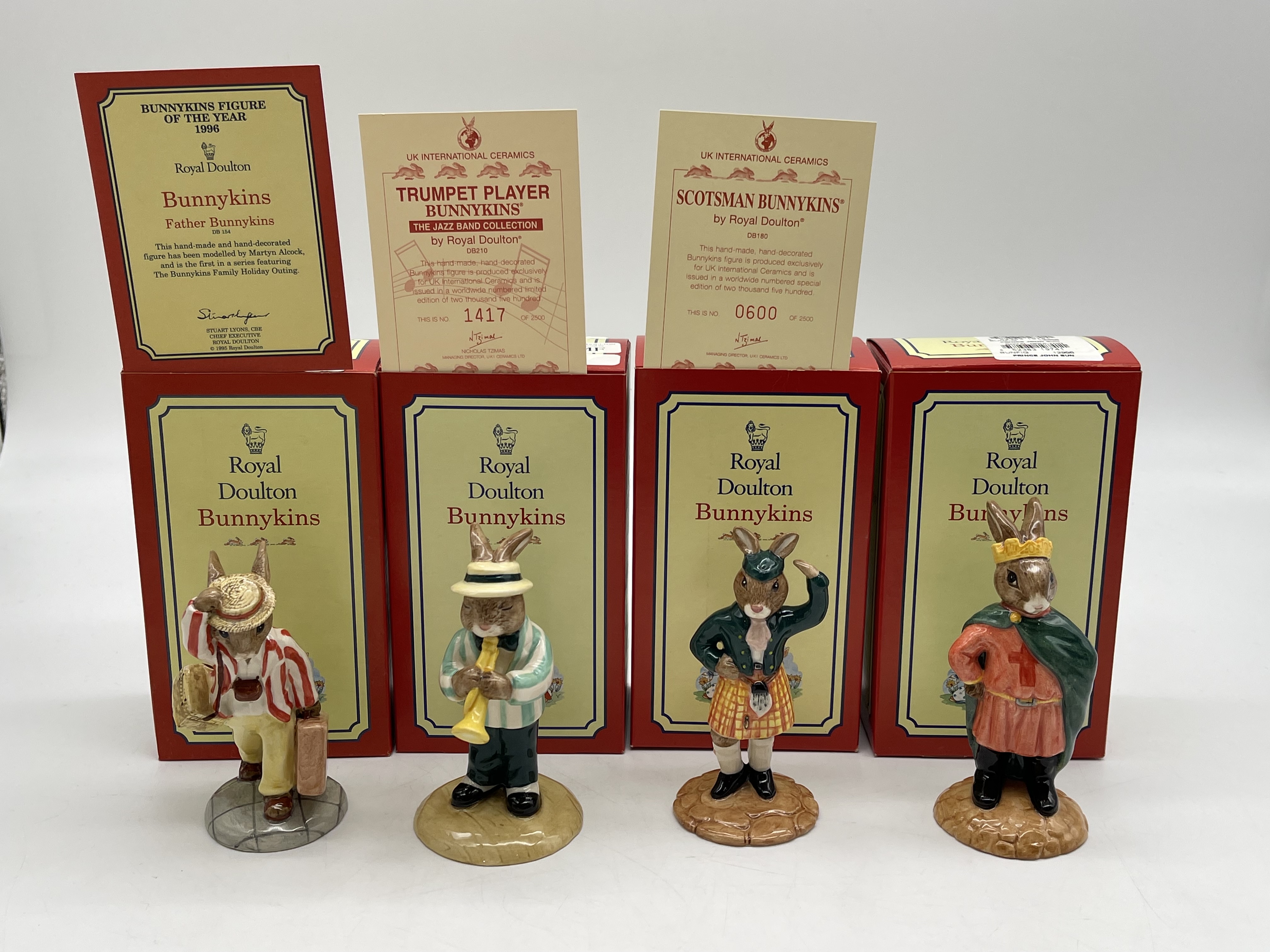 Four Boxed Royal Doulton Bunnykins Figurines to in