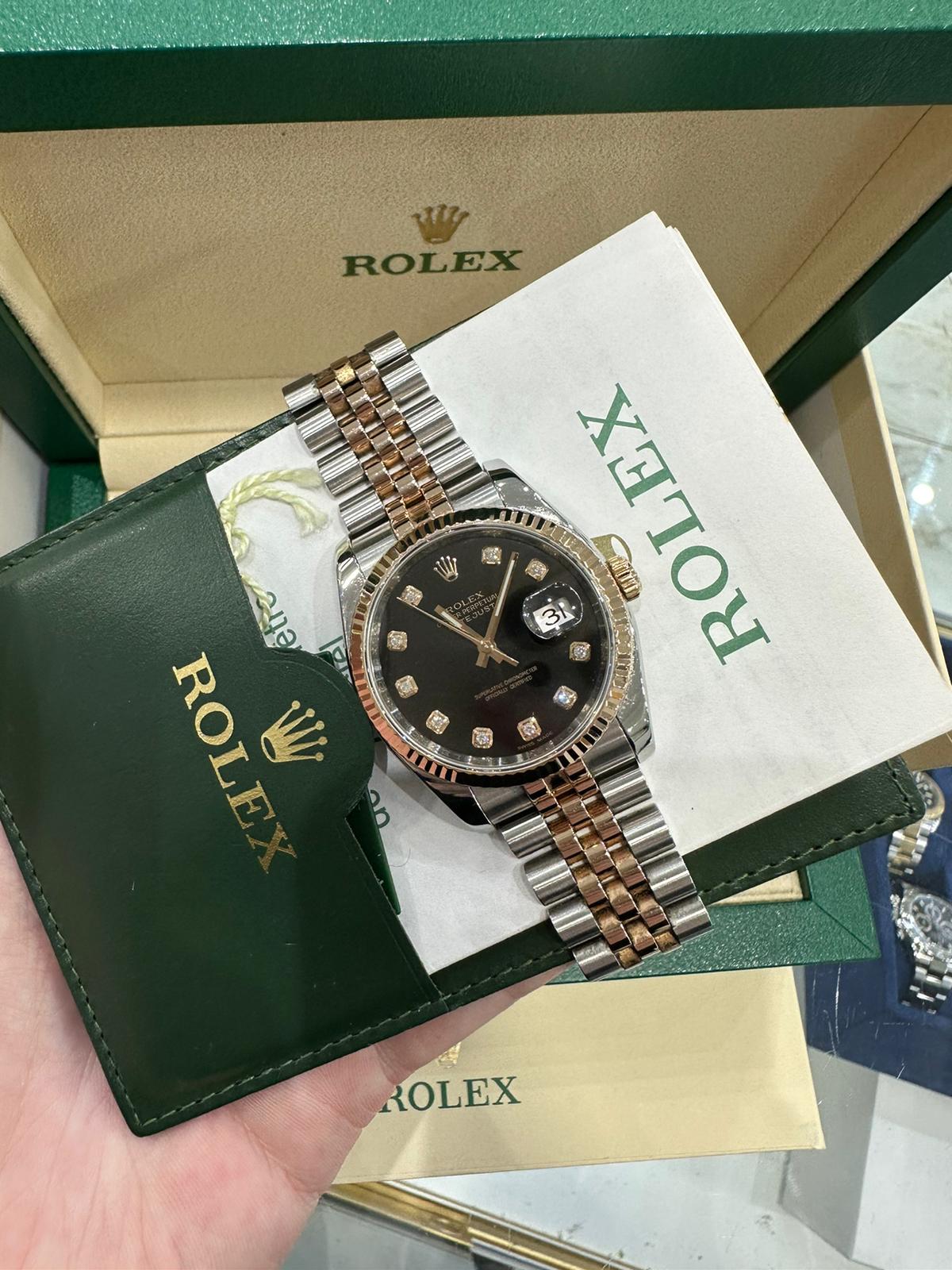 Rolex Datejust 36mm steel and rose gold concealed