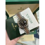 Rolex Datejust 36mm steel and rose gold concealed