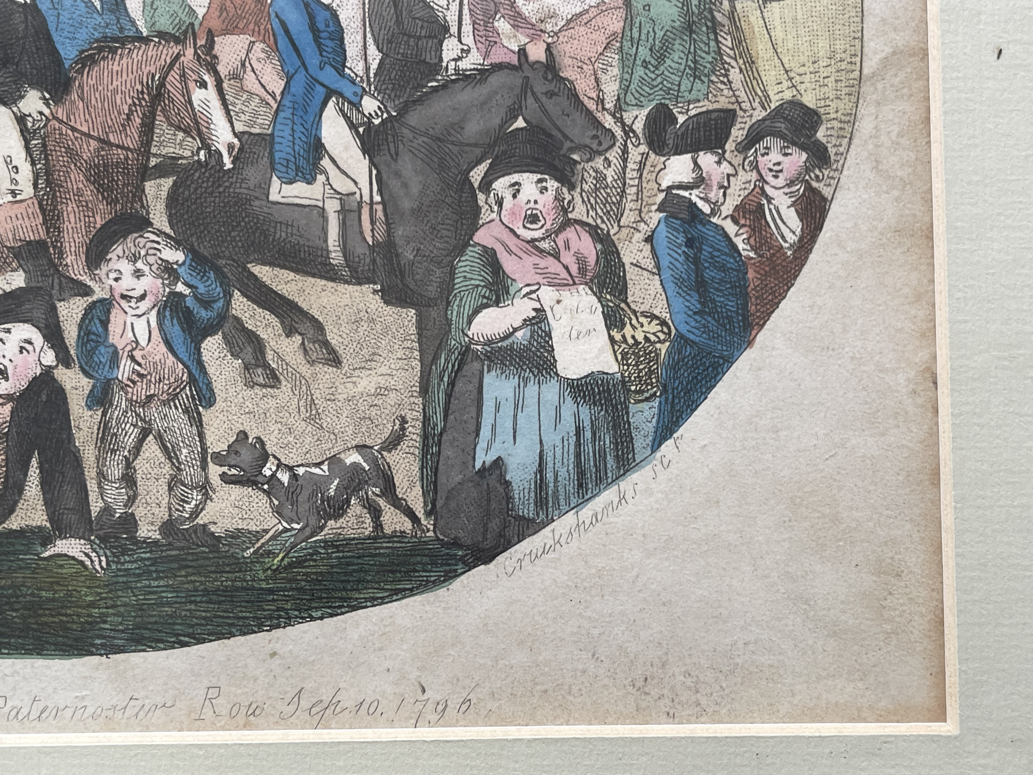 Isaac Cruikshank Hand Painted Engraving and one an - Image 9 of 24