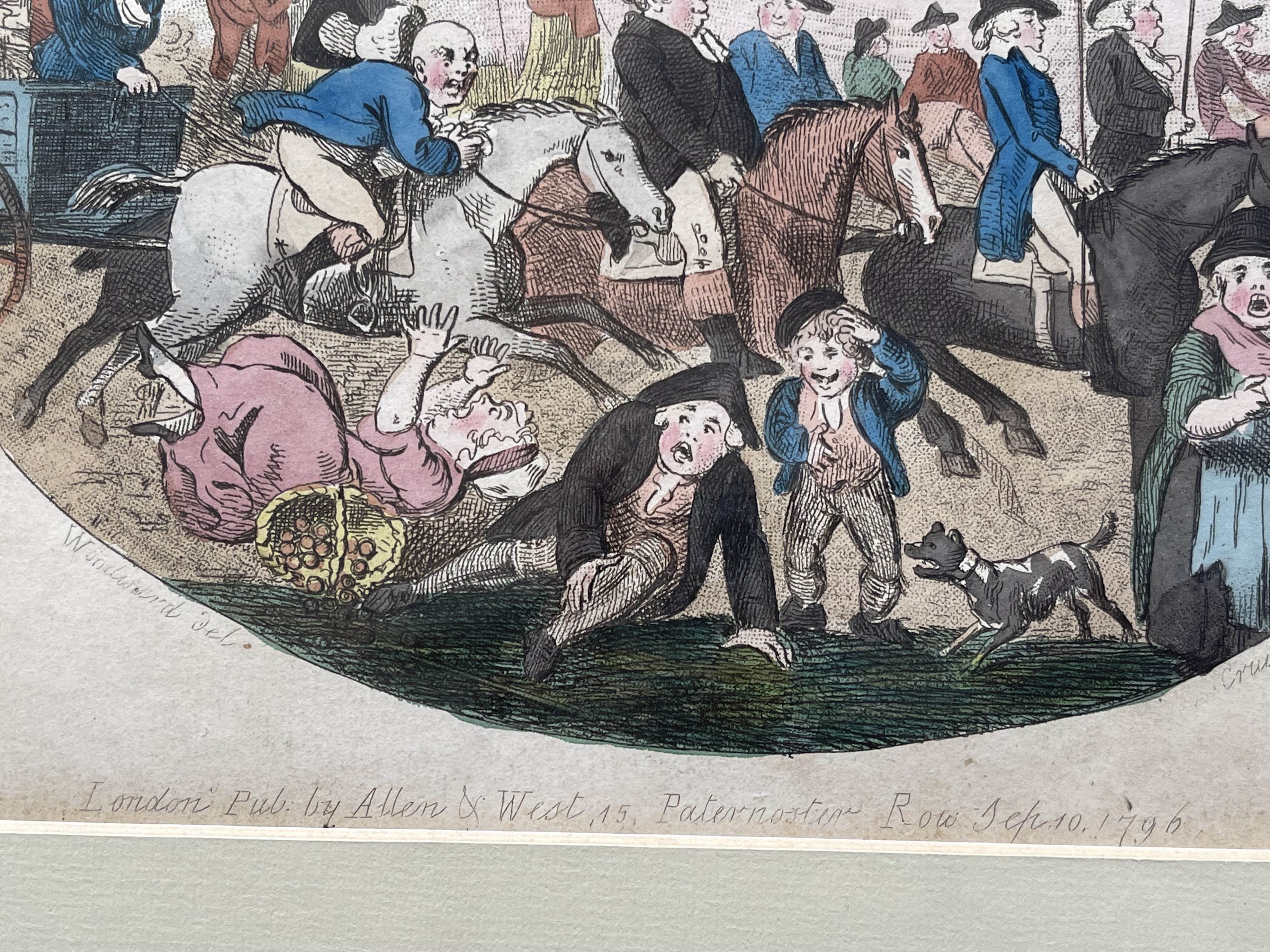 Isaac Cruikshank Hand Painted Engraving and one an - Image 8 of 24