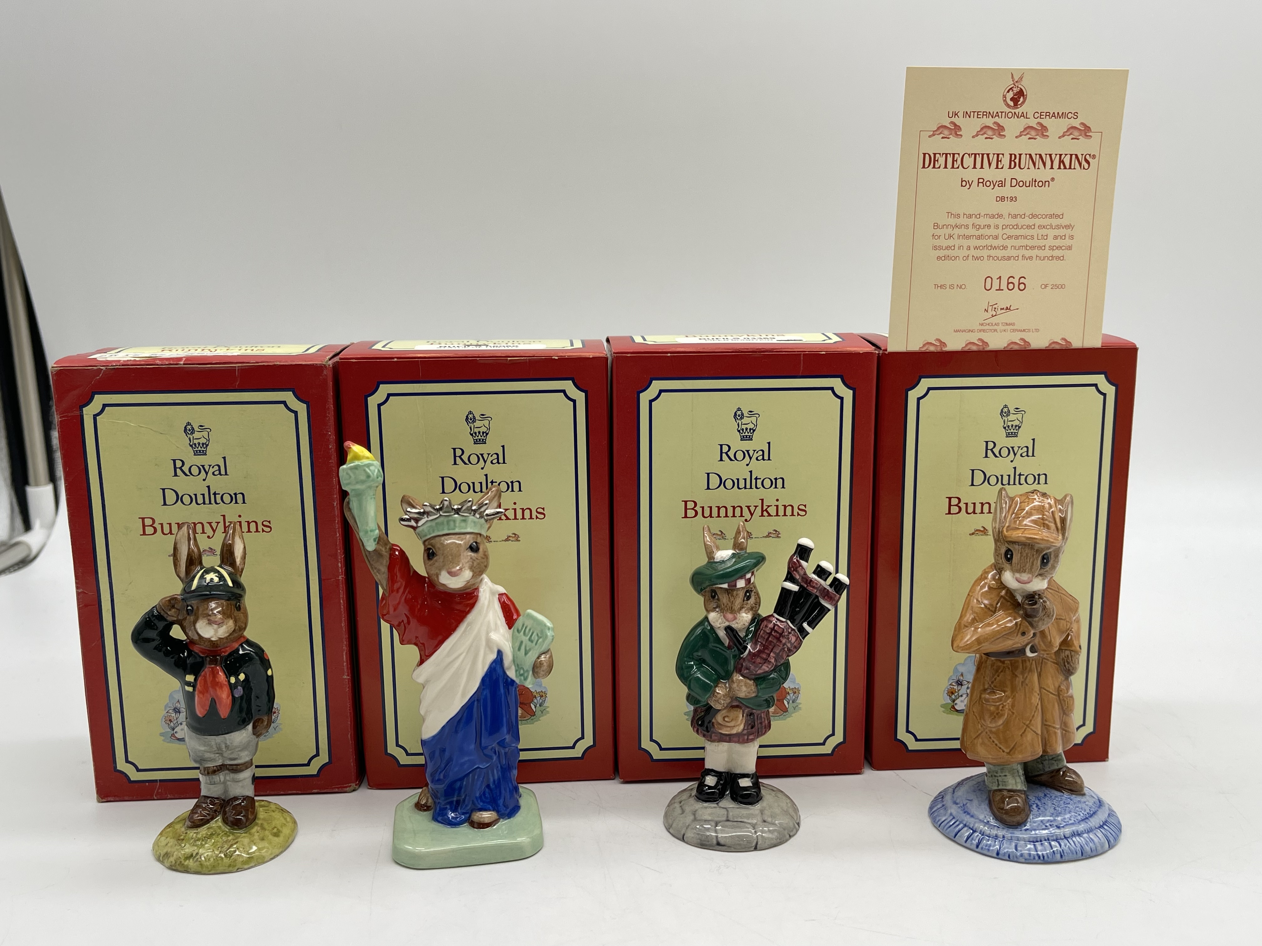 Four Boxed Royal Doulton Bunnykins Figurines to in