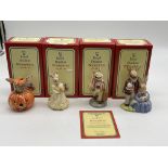 Four Boxed Royal Doulton Bunnykins Figurines to in