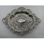 Hallmarked Silver Engraved Tray. Total weight 726