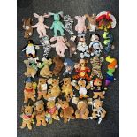 Collection of TY and Disney Soft Beany Toys.