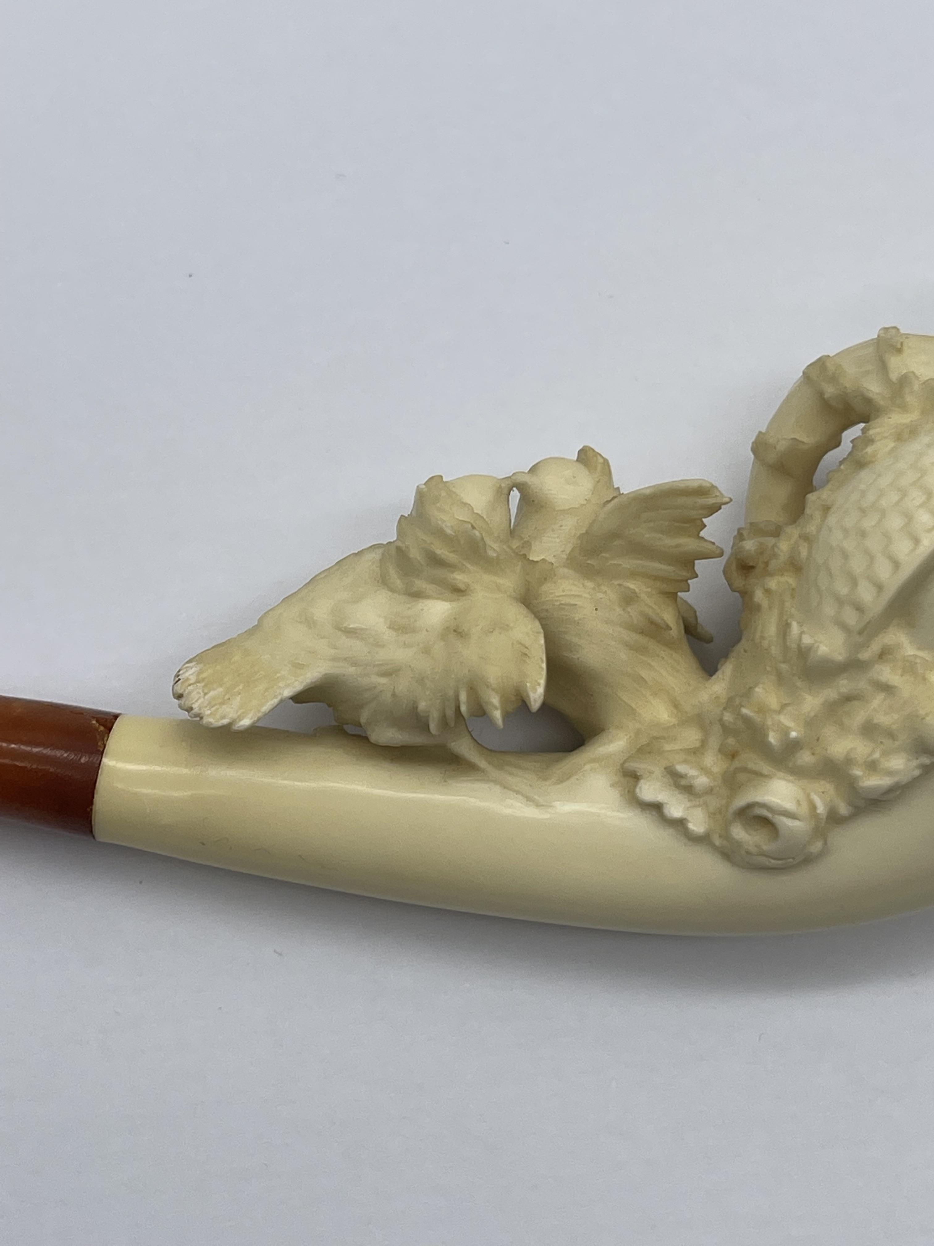 Cased, Beautifully Carved Meerschaum Pipe by S.W. - Image 7 of 12