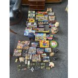 Collection of Vintage Toy Vehicles along with a ca