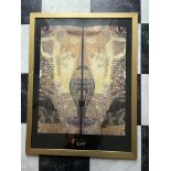 Framed Gustav Klimt print.
