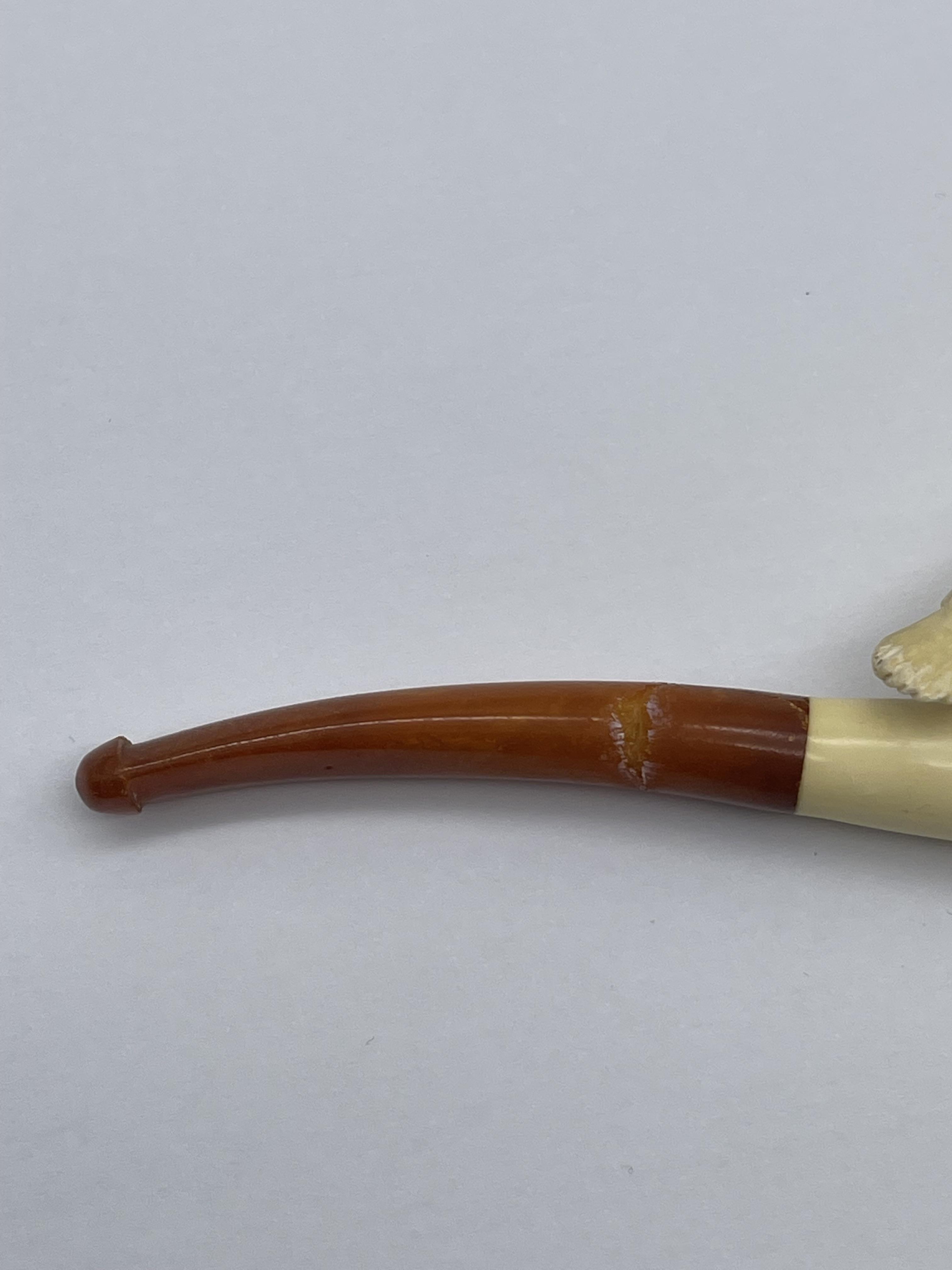 Cased, Beautifully Carved Meerschaum Pipe by S.W. - Image 8 of 12