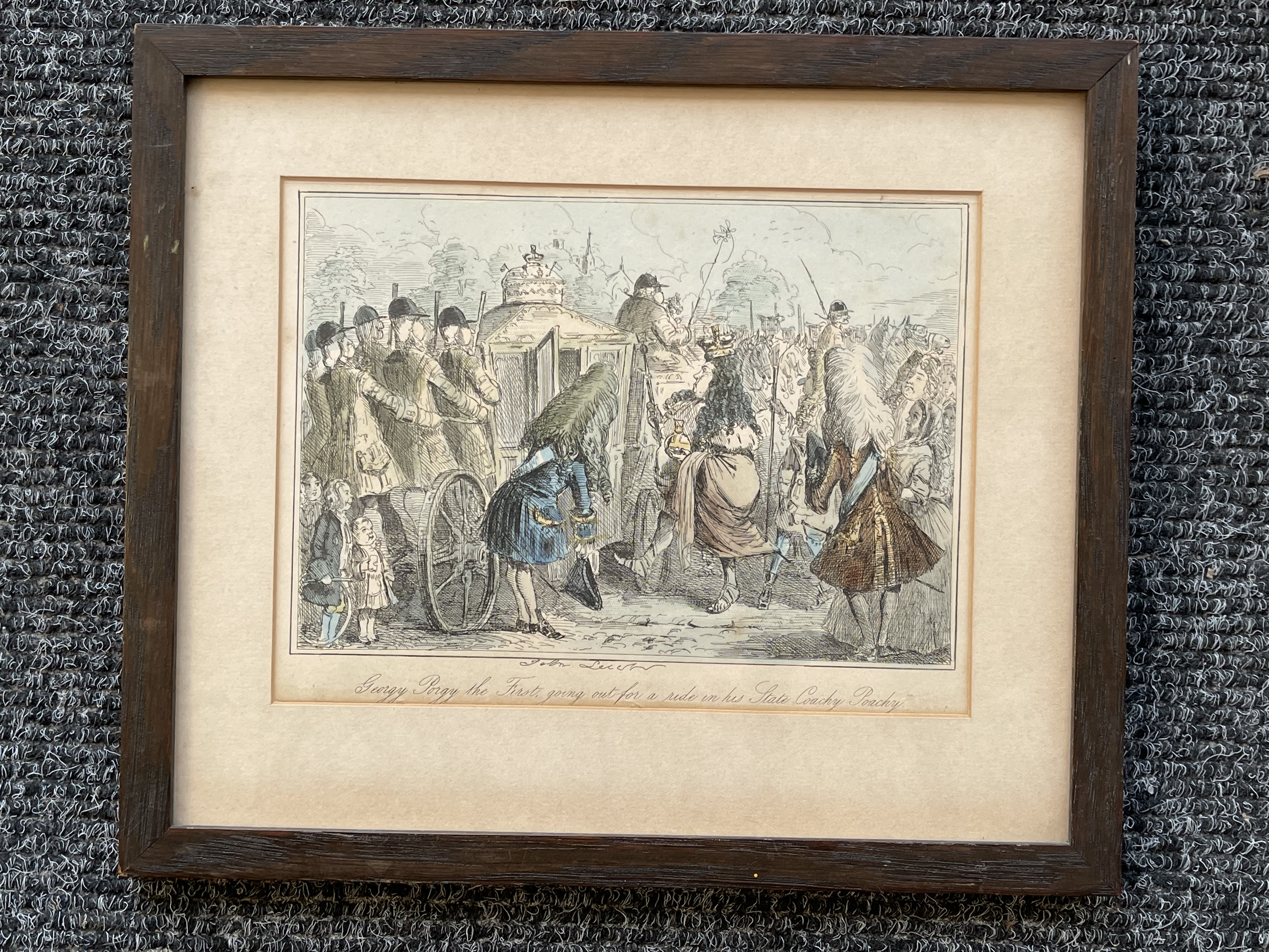 Isaac Cruikshank Hand Painted Engraving and one an - Image 15 of 24