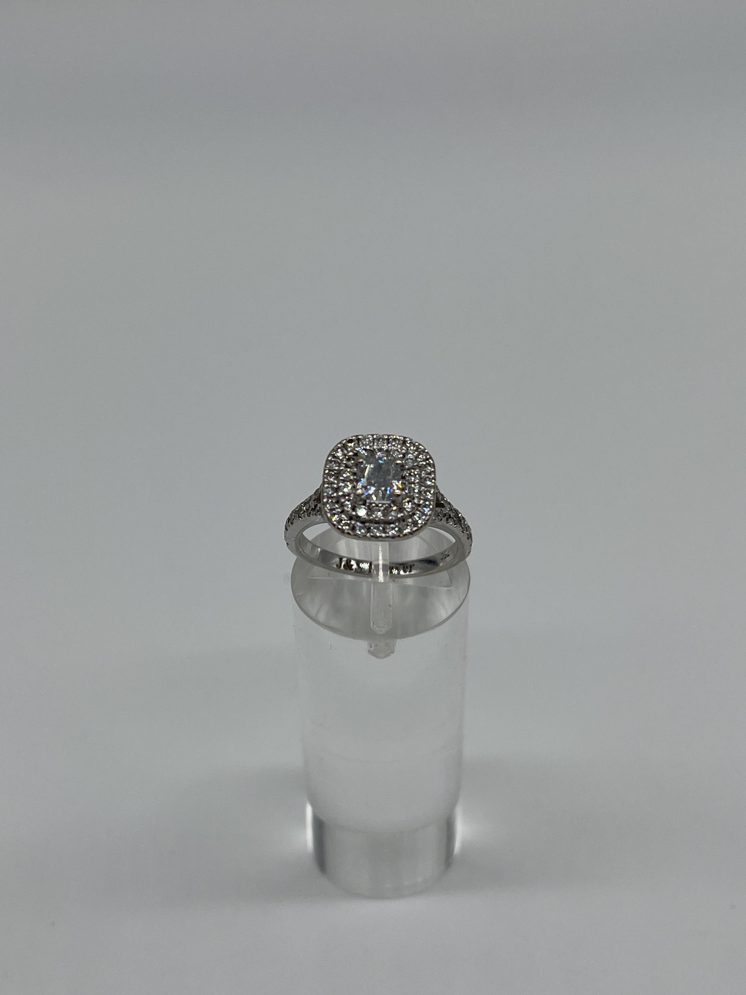 18ct White Gold 1.30ct Anastasia Halo Engagement Ring G/VS1 Lab Diamond - Image 7 of 17