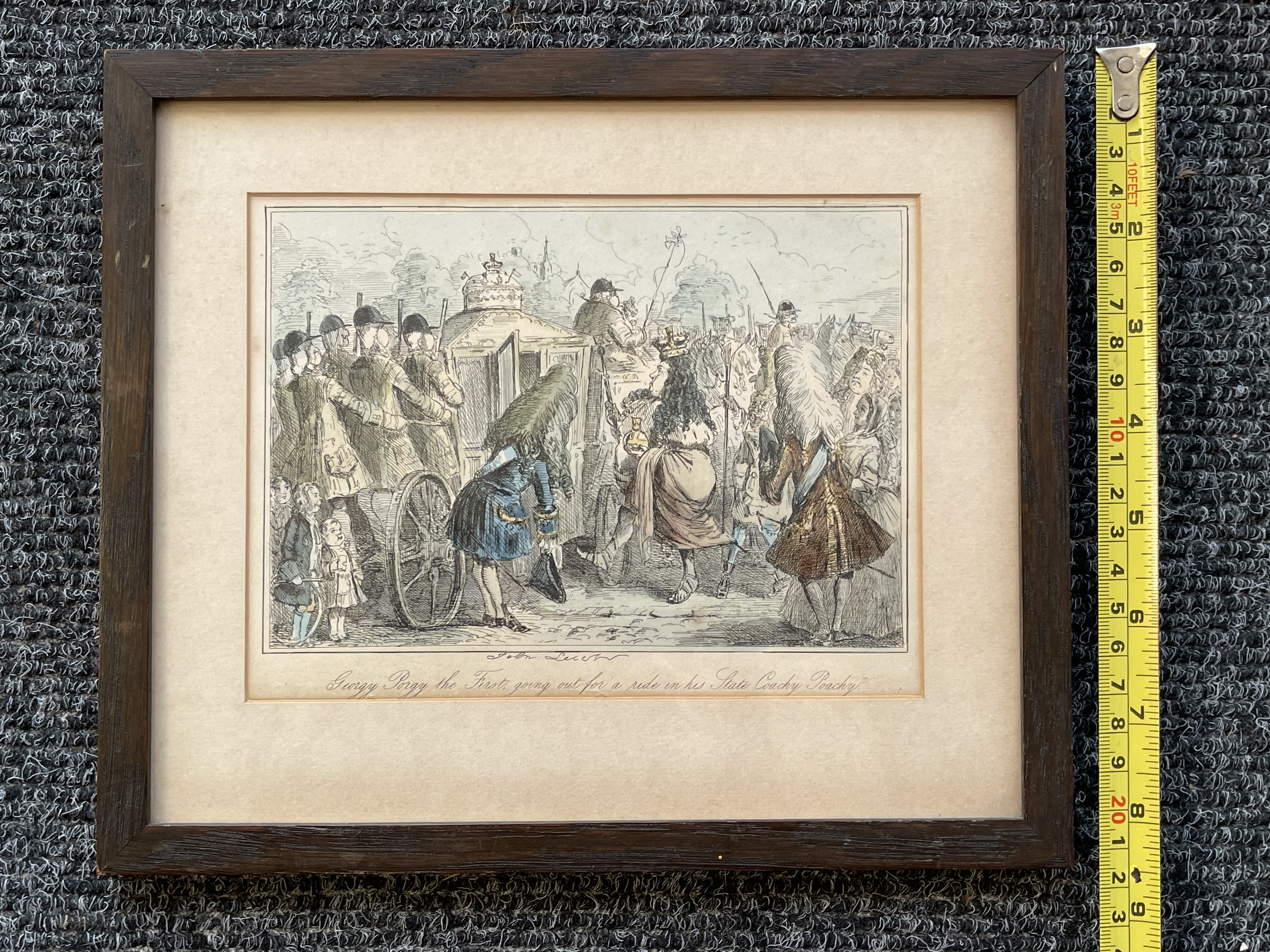 Isaac Cruikshank Hand Painted Engraving and one an - Image 21 of 24