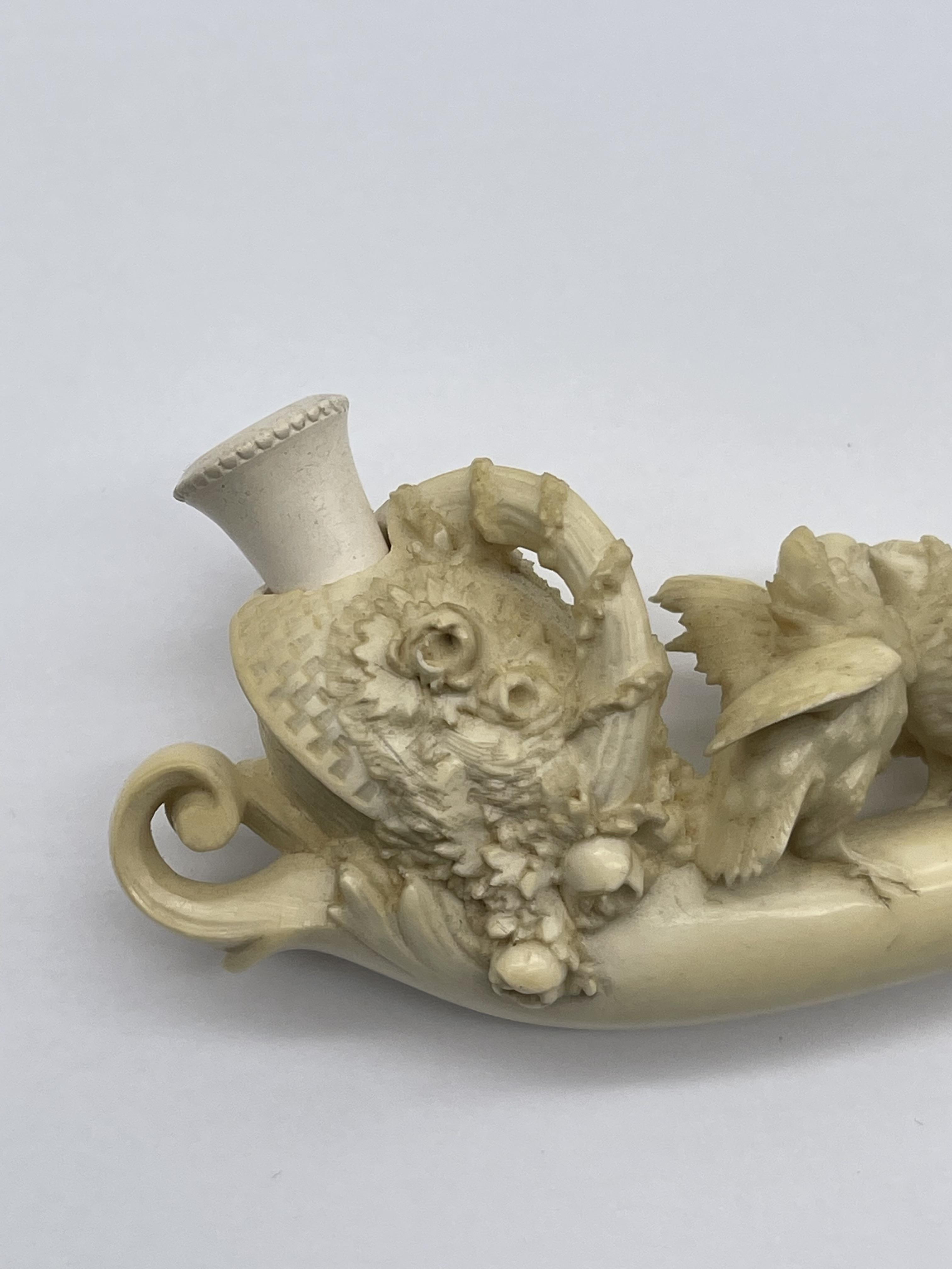 Cased, Beautifully Carved Meerschaum Pipe by S.W. - Image 3 of 12