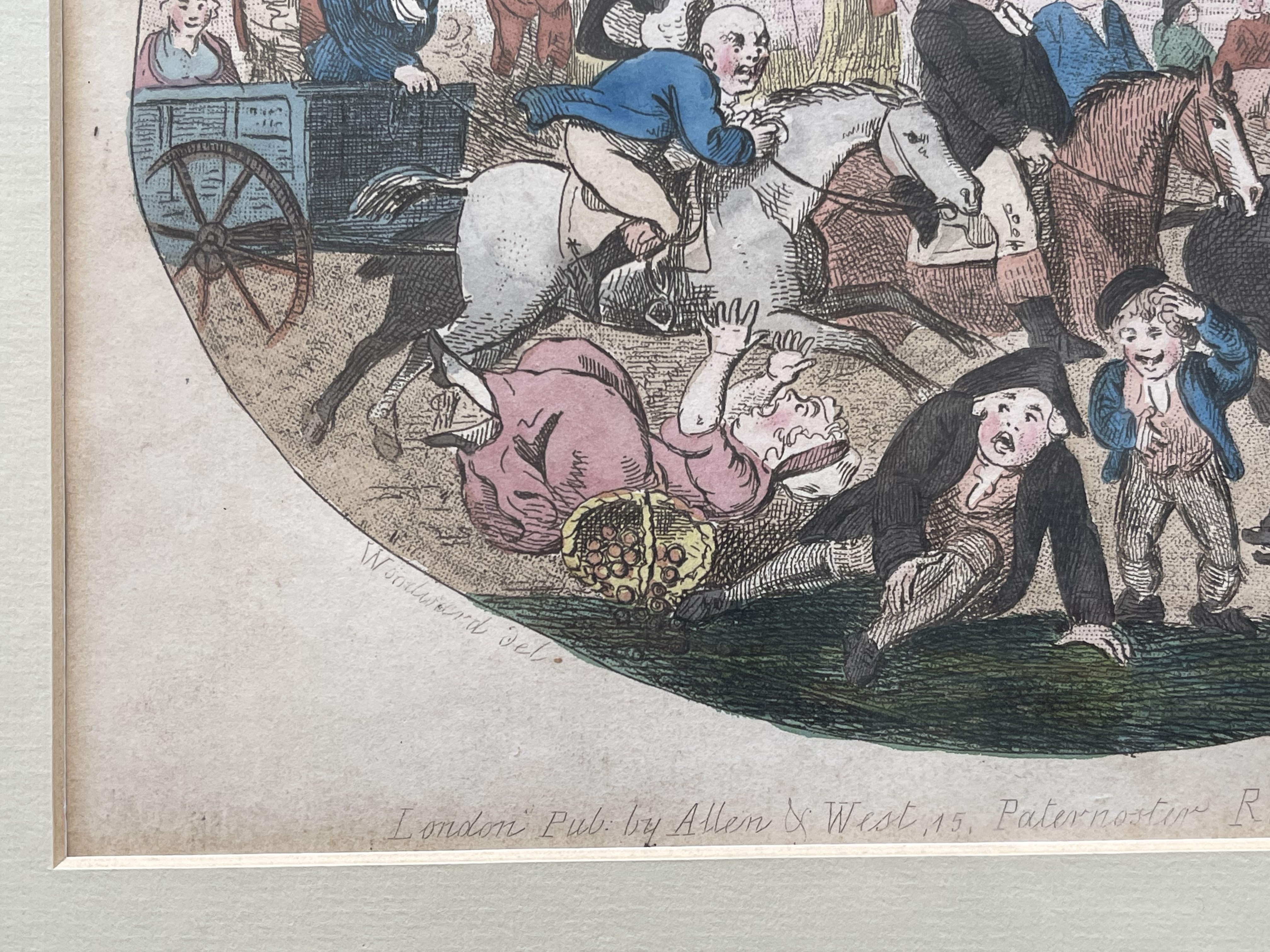 Isaac Cruikshank Hand Painted Engraving and one an - Image 7 of 24
