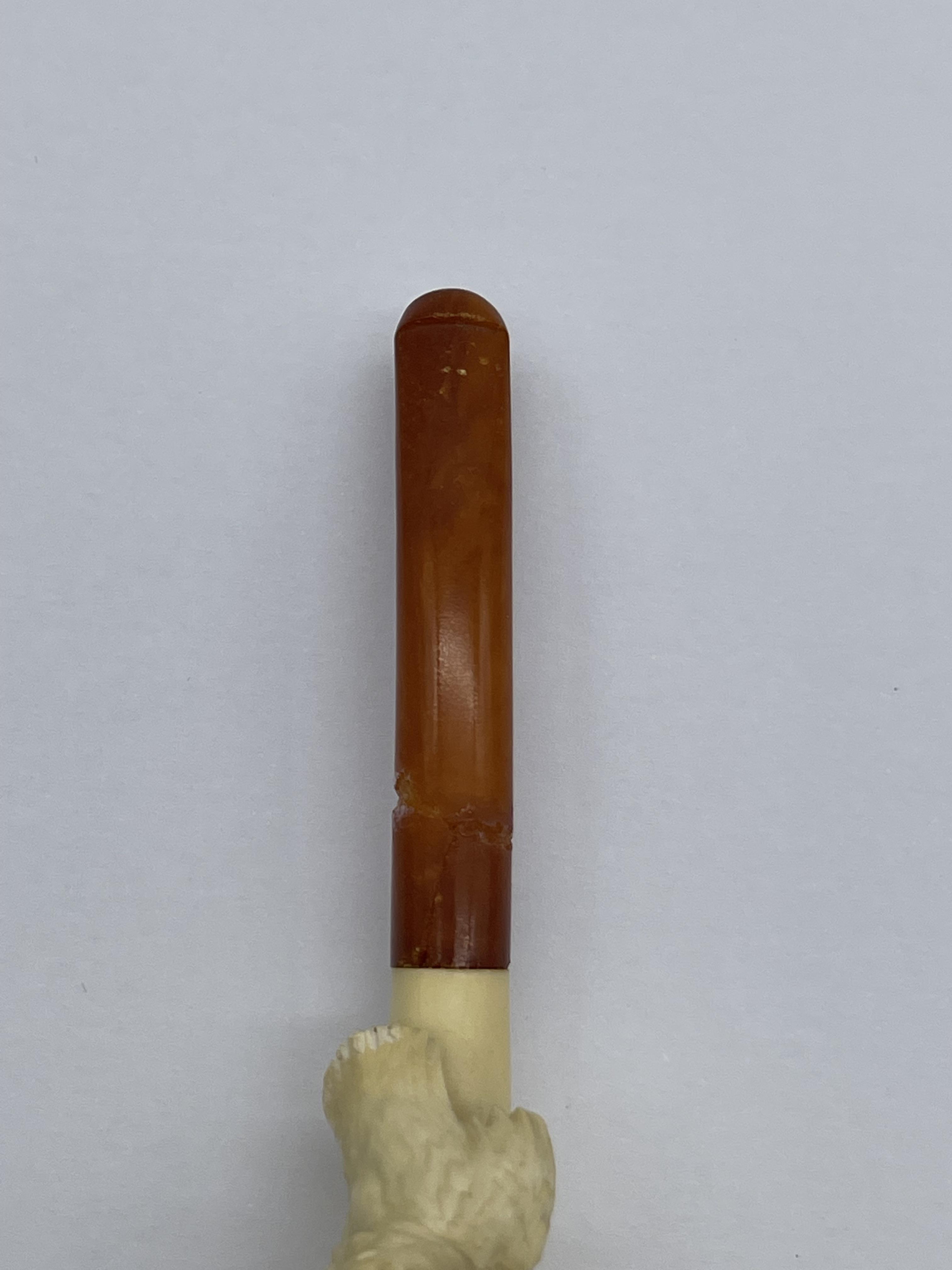 Cased, Beautifully Carved Meerschaum Pipe by S.W. - Image 9 of 12