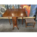 Antique Mahogany Drop leaf Sutherland Table and a