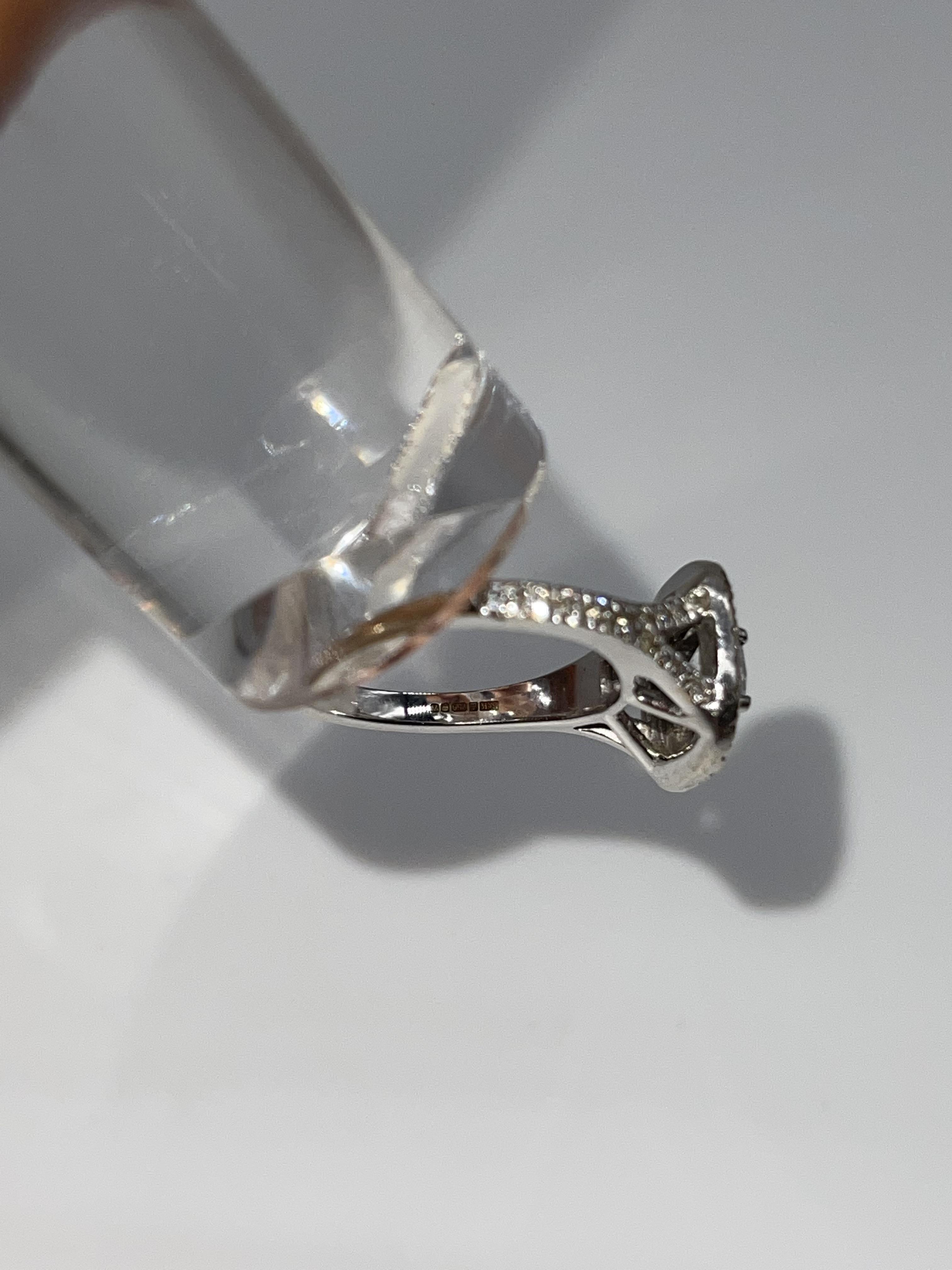 18ct White Gold 1.30ct Anastasia Halo Engagement Ring G/VS1 Lab Diamond - Image 14 of 17