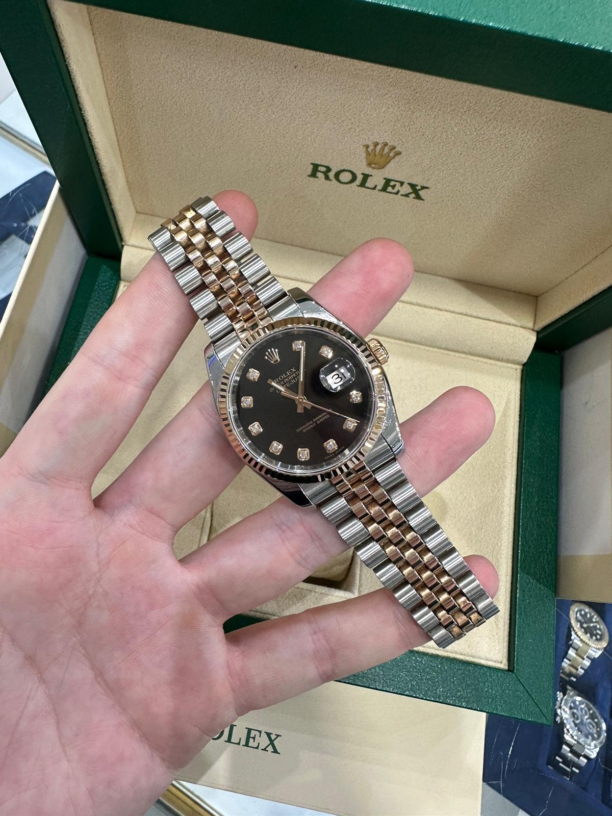 Rolex Datejust 36mm steel and rose gold concealed - Image 4 of 11