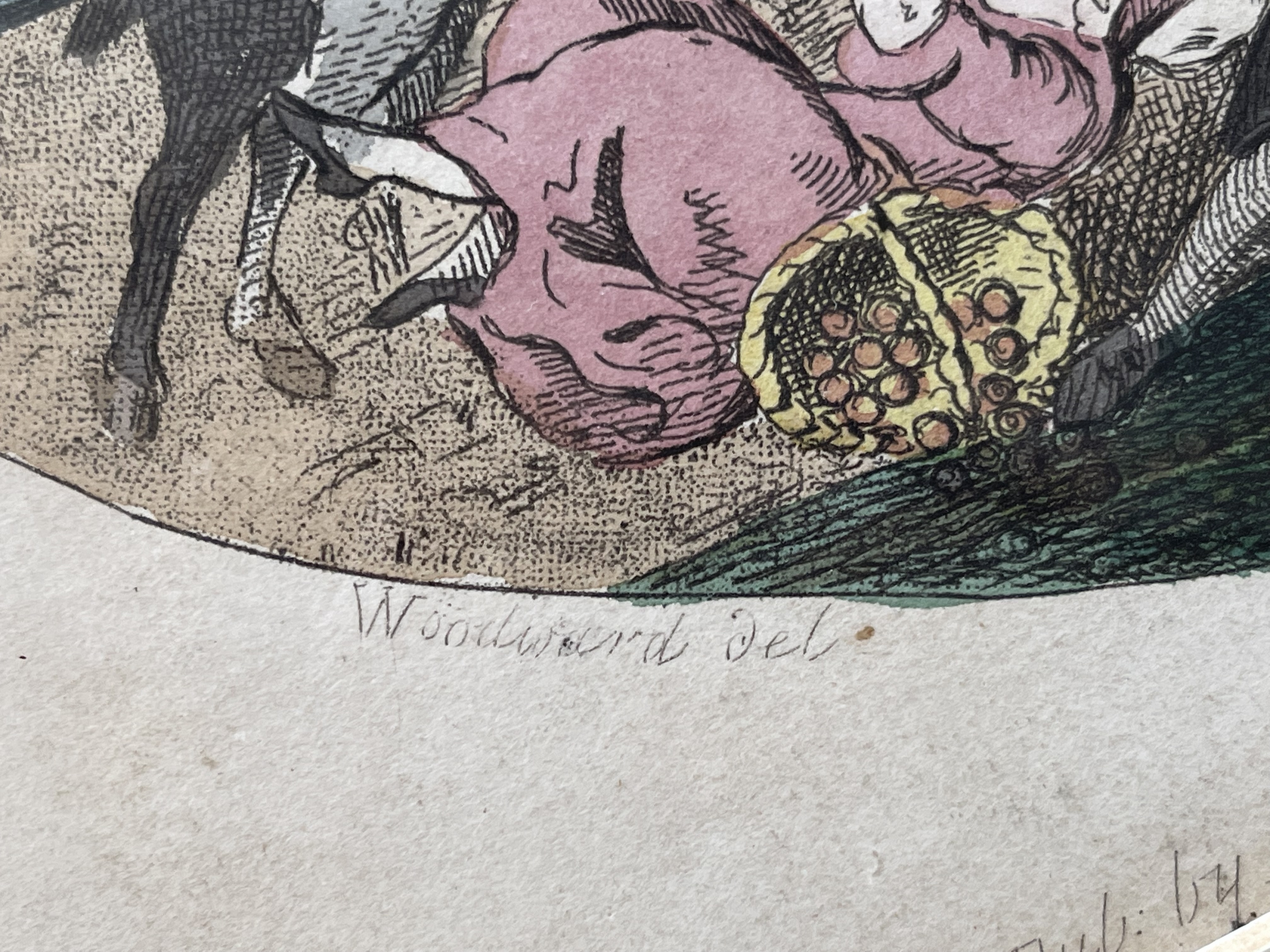 Isaac Cruikshank Hand Painted Engraving and one an - Image 10 of 24