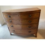 Vintage Bowfront Chest of Drawers.