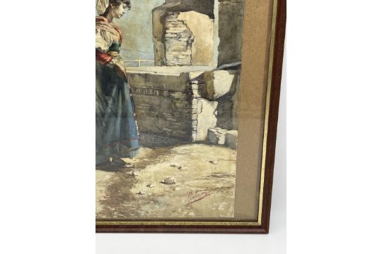 Pietro Gabrini (1856-1926) Framed and Signed Water - Image 5 of 10