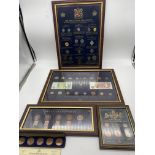 Four Framed Coin Collections along with Royal Cent