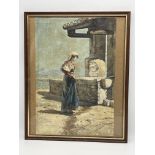 Pietro Gabrini (1856-1926) Framed and Signed Water