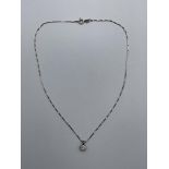 Approximately 0.75ct Diamond Pendant on 18ct White