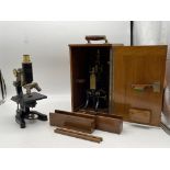 Boxed Henry Crouch London 10068 Microscope along w