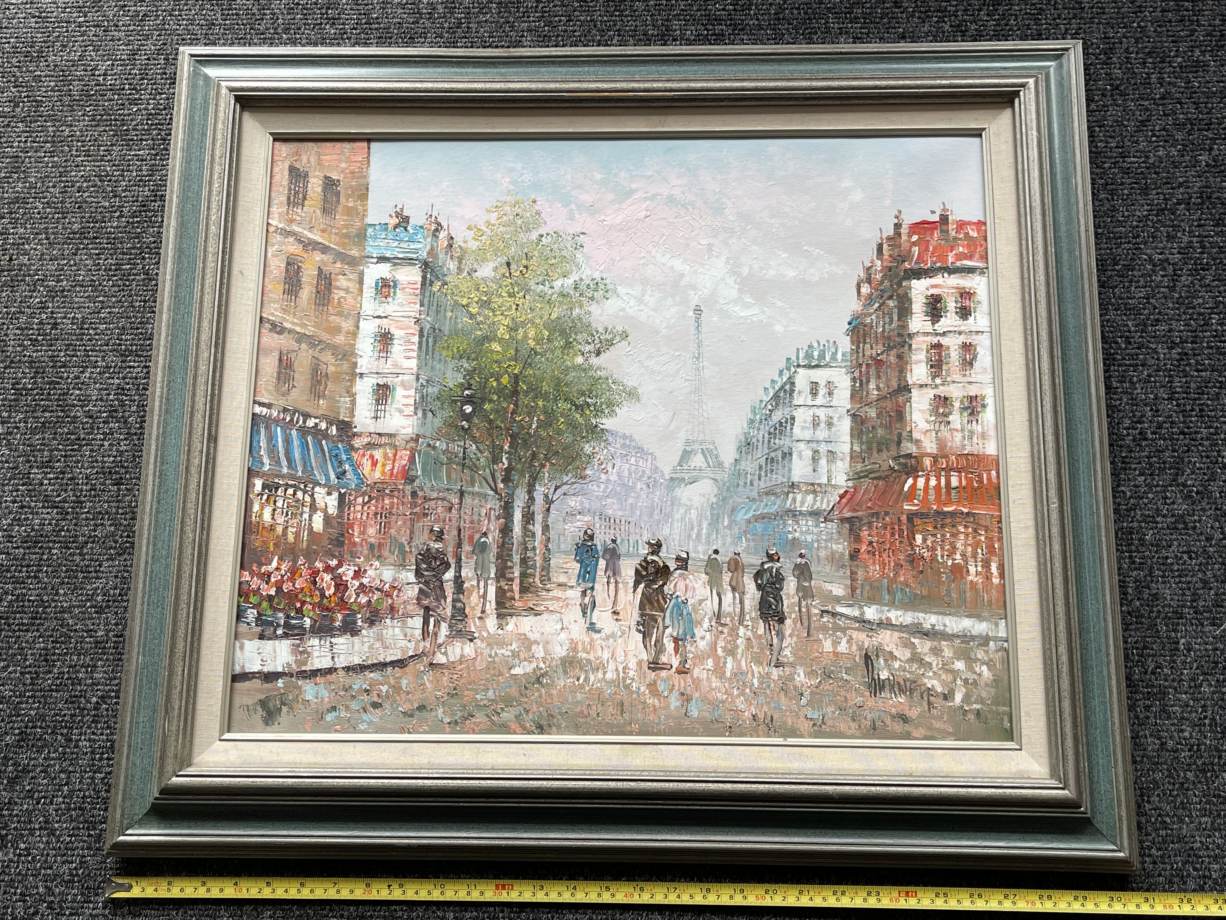 Framed and Signed Caroline Burnett - Parisian Stre - Image 8 of 10