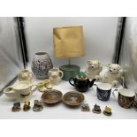 Assorted Lot to include Poole England Vase and Lam