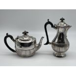 Hallmarked Silver Teapot and Coffee Pot. Total We
