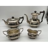 Hallmarked Silver Four Piece Tea Coffee Set to inc