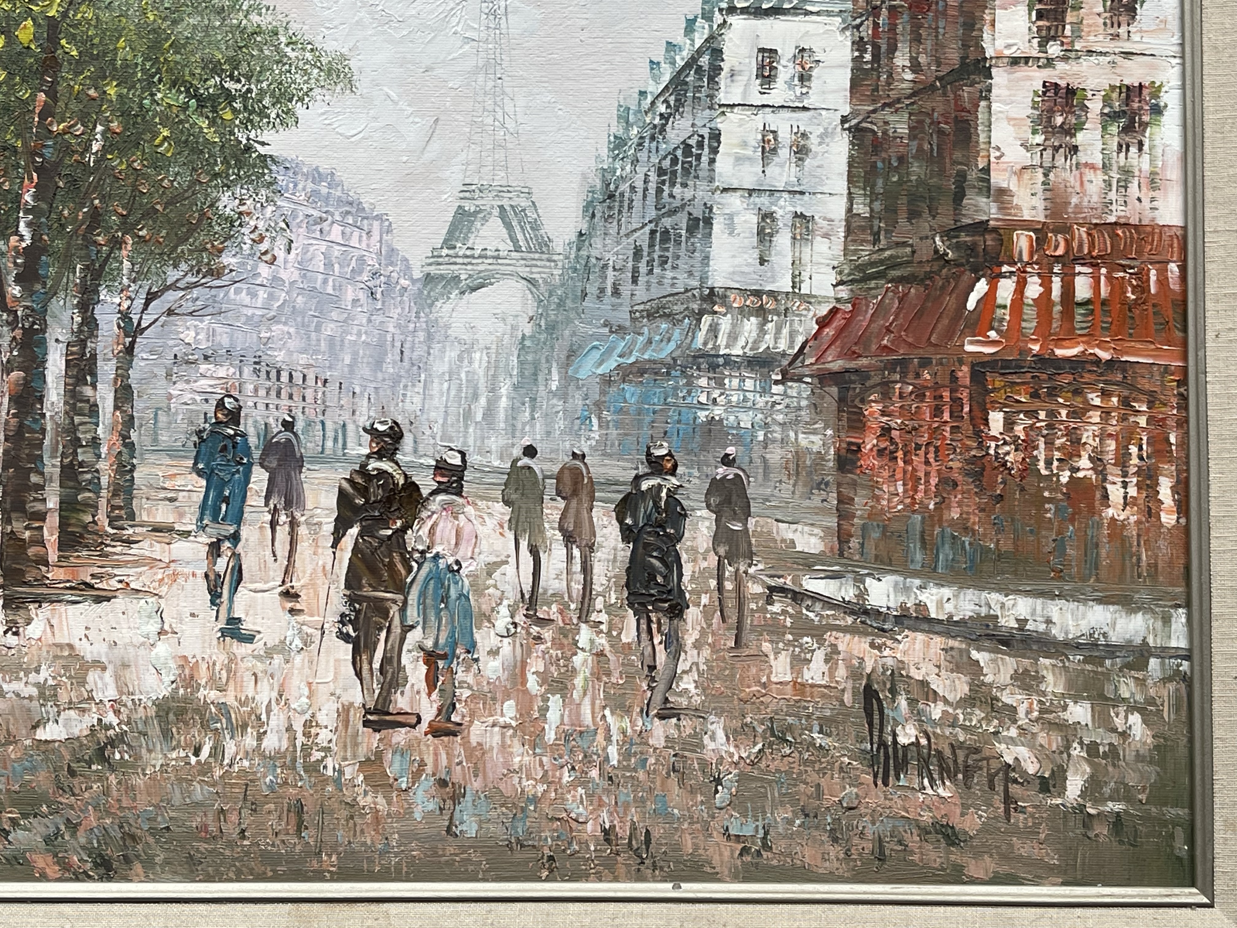 Framed and Signed Caroline Burnett - Parisian Stre - Image 5 of 10