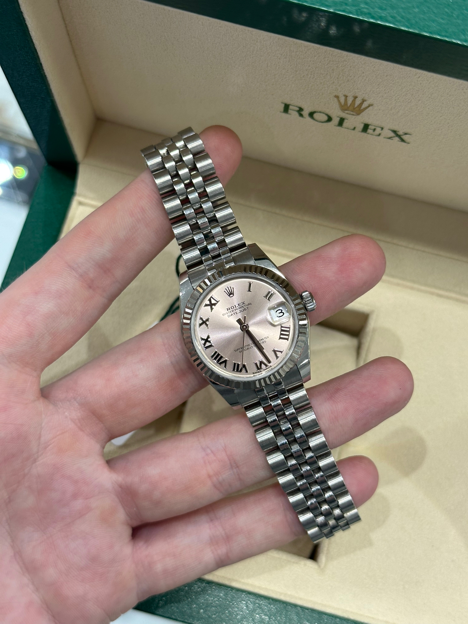 Rolex Datejust 31mm stainless steel with salmon pi