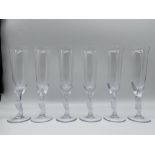 Set of Six Faberge Champagne Glasses. Good condition, no damage.