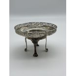 Hallmarked Silver Sweet Dish on Silver Stand. Tot