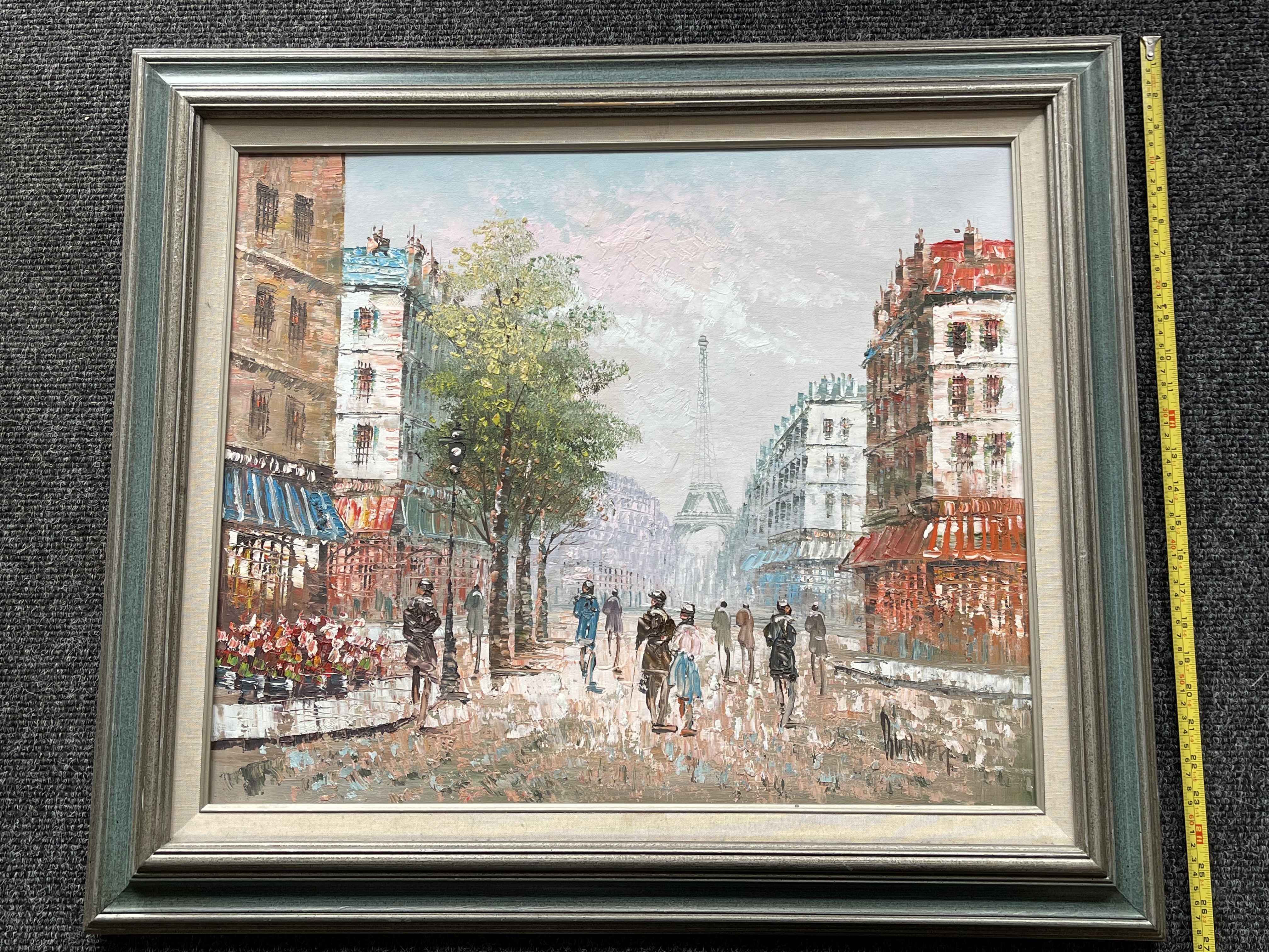 Framed and Signed Caroline Burnett - Parisian Stre - Image 7 of 10