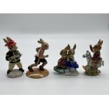 Four Royal Doulton Bunnykins to include American F