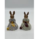 Two Royal Doulton Susan Bunnykins Figures in diffe