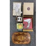 Assorted Lot to include Parasol, Vintage Tray, Car